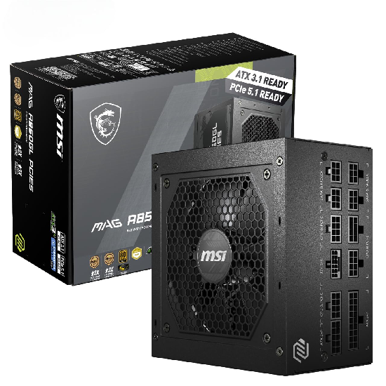MSI MAG A850GL PCIE5 Power Supply Unit, 850 watt